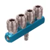 Distribuitor Pneumatic cu 4 Conectori Rapizi, Intrare 1 Conector, 12 Bar