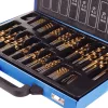 Set Burghie HSS TiN, 170 Bucăți, 1-10 mm, Valiză Metalică