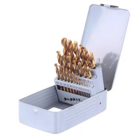 Set Burghie HSS-TIN cu Nitrură de Titan, 1-13mm, 25 Piese