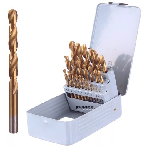 Set Burghie HSS-TIN cu Nitrură de Titan, 1-13mm, 25 Piese