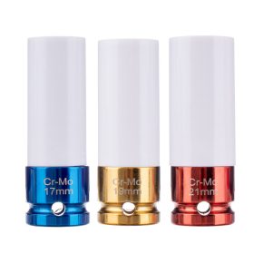 Set Chei Impact 17, 19, 21 mm Jante Aluminiu 1/2 țol Cr-Mo