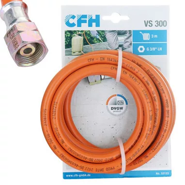 Furtun Propan 3m, 3/8" Filet Dublu, 10 bari, 6.3 mm