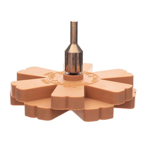 Disc de Cauciuc pentru Îndepărtarea Adezivului cu Dinți Dubli 100 mm + Adaptor 6 mm