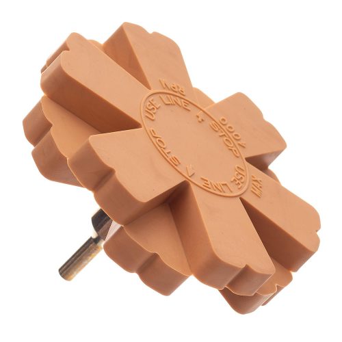 Disc de Cauciuc pentru Îndepărtarea Adezivului cu Dinți Dubli 100 mm + Adaptor 6 mm