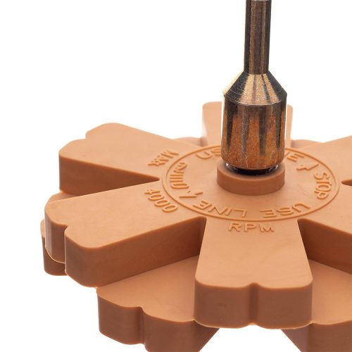 Disc de Cauciuc pentru Îndepărtarea Adezivului cu Dinți Dubli 100 mm + Adaptor 6 mm