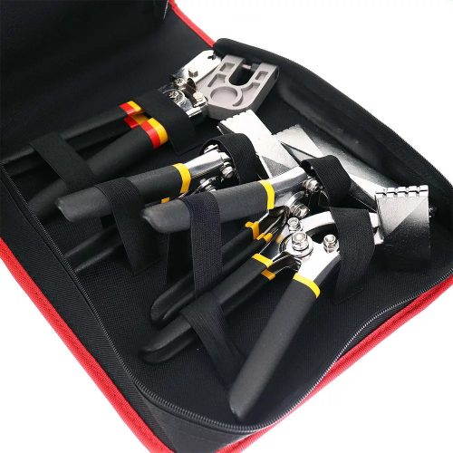 Set Profesional Clești Tablă Crom-Vanadiu cu Perforator Manual