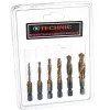 Set Burghie și Fileteze HSS cu Acoperire Titan, M3-M10, 6 Piese, Coadă Hexagonală