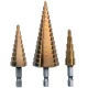 Set Burghie Conice în Trepte 4-32mm, Oțel Rapid cu Titan, 3 piese