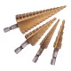 Set Burghie Conice pentru Metal, 4 Piese HSS Titan, 3-32 mm