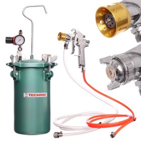   Agregat de Vopsit Profesional cu Rezervor 4L și Două Duze PT25-77