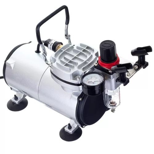 Compresor AS18-2KP cu Aerograf Fengda BD-130 0.3mm