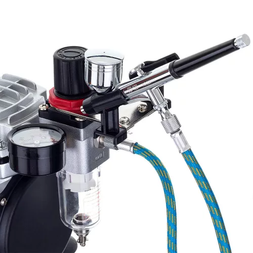 Compresor AS18-2KP cu Aerograf Fengda BD-130 0.3mm