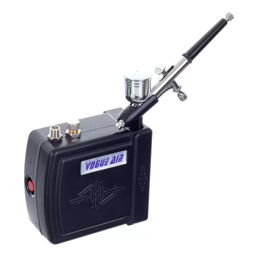 Set Aerograf Complet cu Compresor și Pistol de Pulverizare 0.3mm
