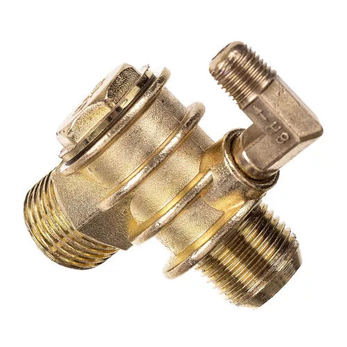 Supapă de Reținere Compresor 100L cu Eliberator Aer, 1/2" Z x 3/4", Aliaj Zinc