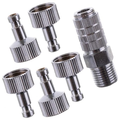 Set Conectori Rapizi Aerograf, Filet 1/8 inch, 6 Bucăți