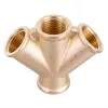 Distribuitor Pneumatic Alamă T-Format 3+1, Filet 1/2 inch
