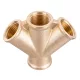 Distribuitor Pneumatic Alamă T-Format 3+1, Filet 1/2 inch