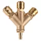 Distribuitor Pneumatic din Alamă, cu 3 Prize Rapide și 1 Fișă Standard