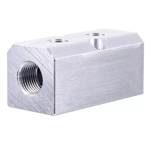 Distribuitor Pneumatic Aluminiu 2 intrări 1/2", 2 ieșiri 1/4"