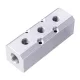 Bloc Distribuitor Aer Pneumatic Aluminiu 2 Intrări 1/2", 3 Ieșiri 1/4"