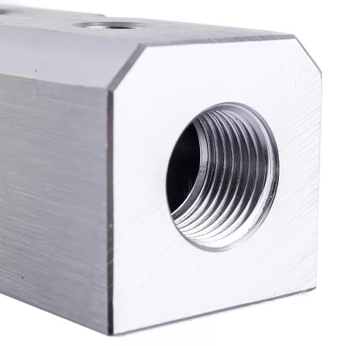 Bloc Distribuitor Aer Pneumatic Aluminiu 2 Intrări 1/2", 3 Ieșiri 1/4"