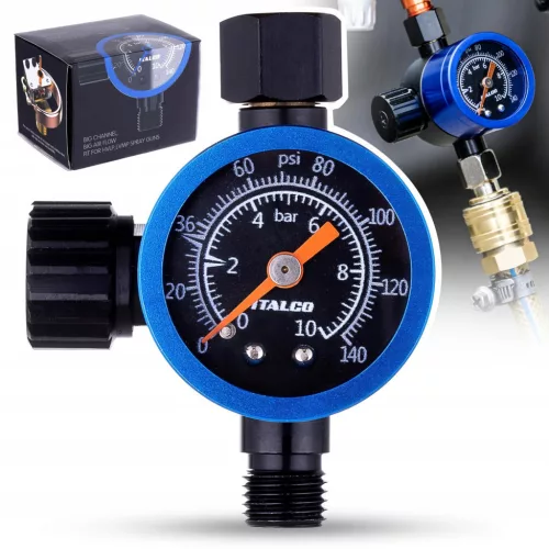 Regulator de Presiune Membrană Italco Model One pentru Pistol de Vopsit 0-10 bar, G1/4"