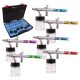 Set Aerograf Profesional Fengda BD-810 cu 6 Pulverizatoare Colorate, Duza 0.35mm