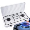 Aragaz Portabil Camping 2 Arzatoare 4.4 kW Alb