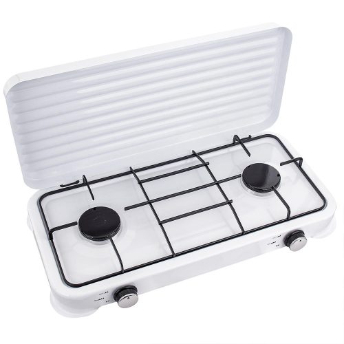 Aragaz Portabil Camping 2 Arzatoare 4.4 kW Alb