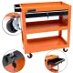 Dulap Atelier Mobil TC Technic cu 3 Rafturi, Sertar și Roți, 150kg