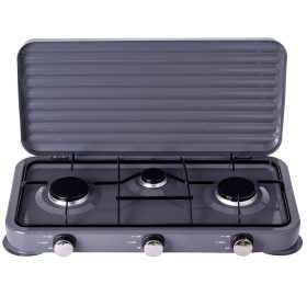 Aragaz Portabil cu 3 Arzătoare, 5.5 kW, pentru Camping