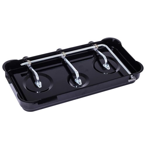 Aragaz Portabil Camping 3 Ochiuri Negru 5.5kW