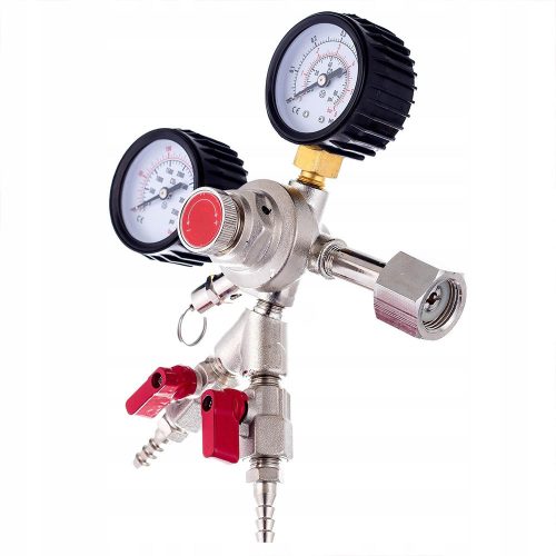 Reductor CO2 Profesional 200 bar, 2 Manometre, Supapă Dublă Siguranță