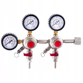   Regulator CO2 Dublă Siguranță, 2 Circuite, Manometre Precizie