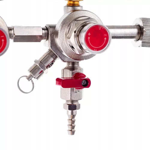 Regulator CO2 Dublă Siguranță, 2 Circuite, Manometre Precizie