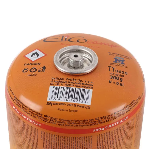 Cartuș Gaz Elico Camp Propan-Butan, 300g, Filet 7/16"