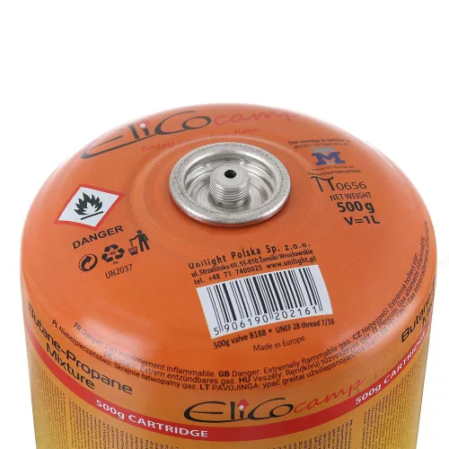 Cartuș Gaz Elico Camp Propan-Butan, 300g, Filet 7/16"