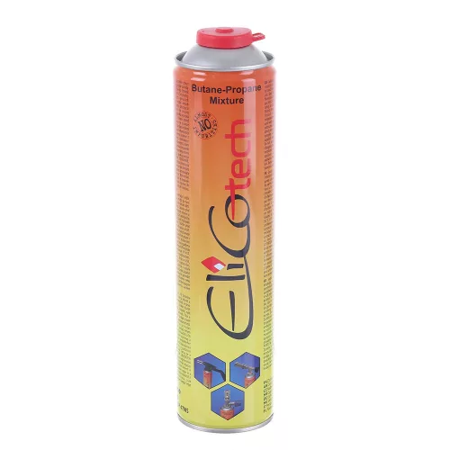 Cartuș de gaz Elicotech 600ml propan-butan cu filet 7/16"