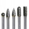 Set freze cilindrice cu plăcuțe de carbură, 5 buc, tijă 6mm
