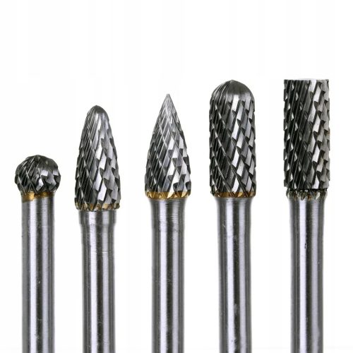 Set freze cilindrice cu plăcuțe de carbură, 5 buc, tijă 6mm