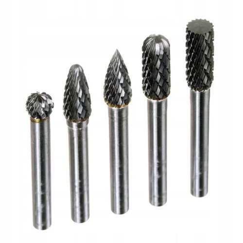 Set freze cilindrice cu plăcuțe de carbură, 5 buc, tijă 6mm