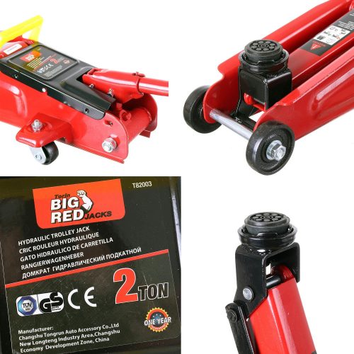 Cric Hidraulic Tip Crocodil Big Red T82003C - Interval înălțime 130-375 mm, Capacitate 2000 kg