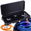 Aragaz Camping Portabil cu 3 Arzătoare, 5.5 kW