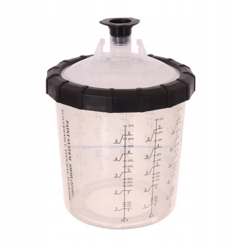 Set Profesional Pahare Amestec Vopsea, 11 buc, 650ml, Filtru 190 Micron