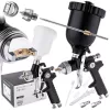 Set Pistol de Vopsit TC TECHNIC HVLP, 3 Duze (0.8, 1.4, 1.7 mm), Rezervoare 125/600ml