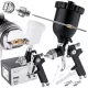 Set Pistol de Vopsit TC TECHNIC HVLP, 3 Duze (0.8, 1.4, 1.7 mm), Rezervoare 125/600ml