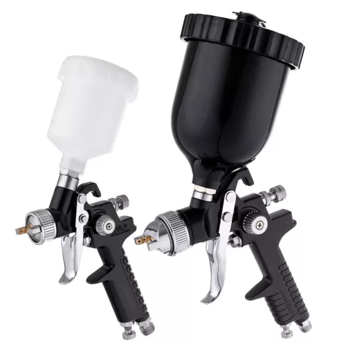 Set Pistol de Vopsit TC TECHNIC HVLP, 3 Duze (0.8, 1.4, 1.7 mm), Rezervoare 125/600ml
