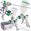 Set Pistoale de Pulverizare HVLP cu 3 Duze (0.8, 1.4, 1.7mm)