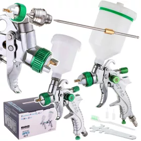 Set Pistoale de Pulverizare HVLP cu 3 Duze (0.8, 1.4, 1.7mm)