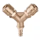 Cuplaj T Pneumatic Profesional Plastic 1/4", 2 Racorduri Rapide Alamă TYP-26